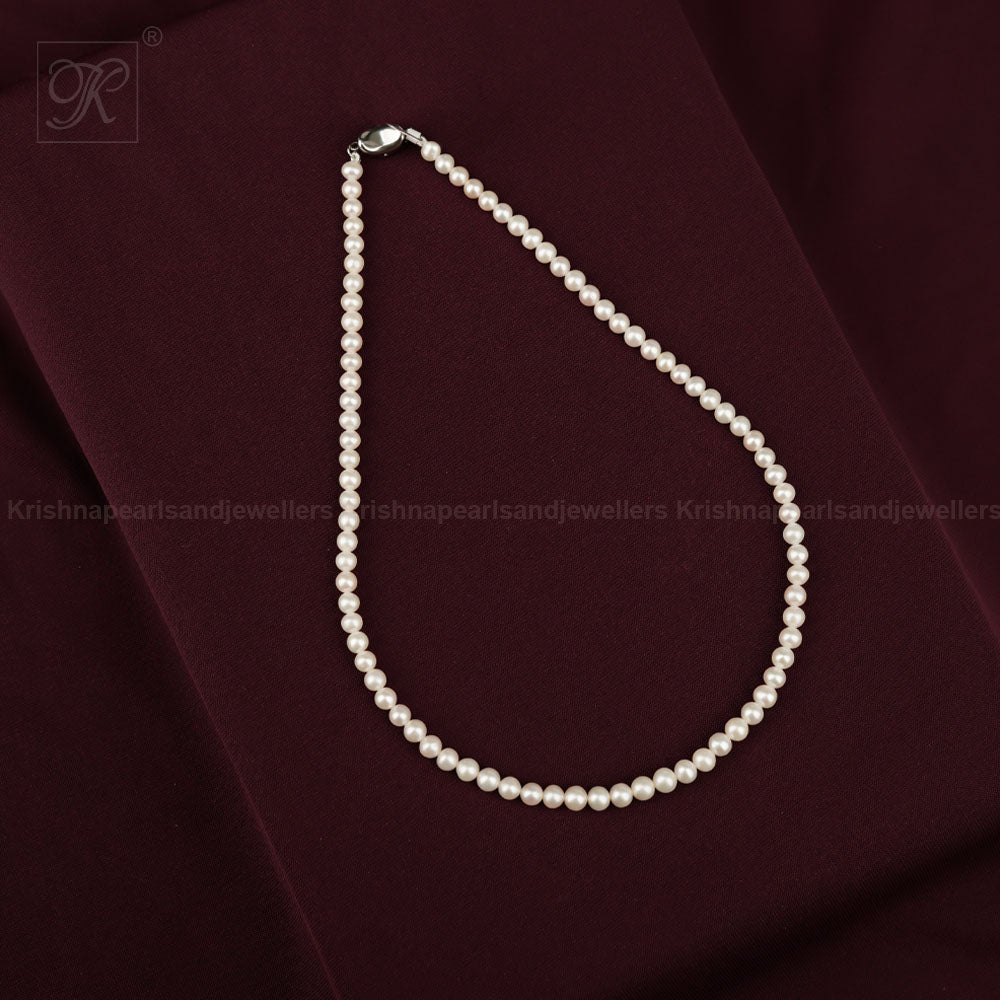 Classic Single-Strand White Freshwater | Krishna Pearls and Jewellers