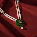 Double Strand Freshwater Pearl Necklace & Earrings Set