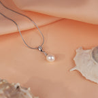 Sterling Silver CZ Pearl Jewelry Set for Bridal & Party Wear Collection