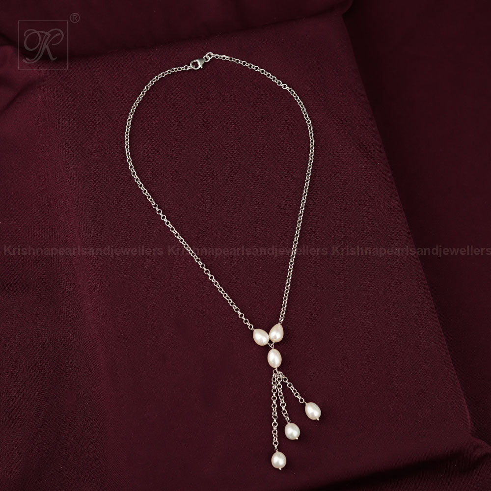 Pearl Drape: Layered Drop Fancy string with | Krishna Pearls and Jewellers