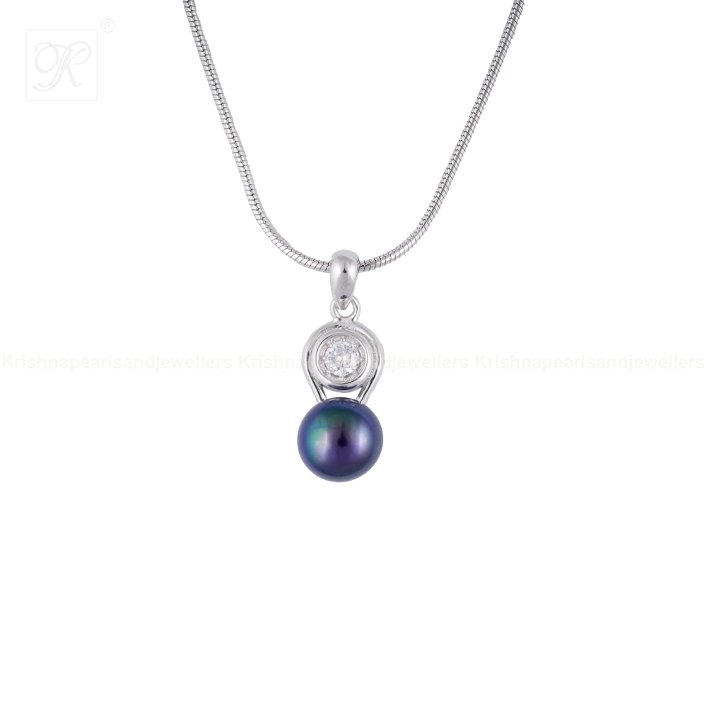 Midnight Sparkle Pearl Set – Black ROUND | Krishna Pearls and Jewellers