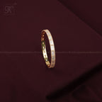 Gold-Tone Linked Oval Mirror bangle with | Krishna Pearls and Jewellers
