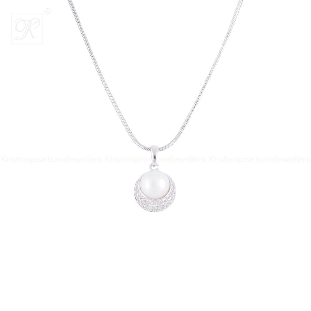 Celestial Glow Pearl Set – Dome CZ with | Krishna Pearls and Jewellers