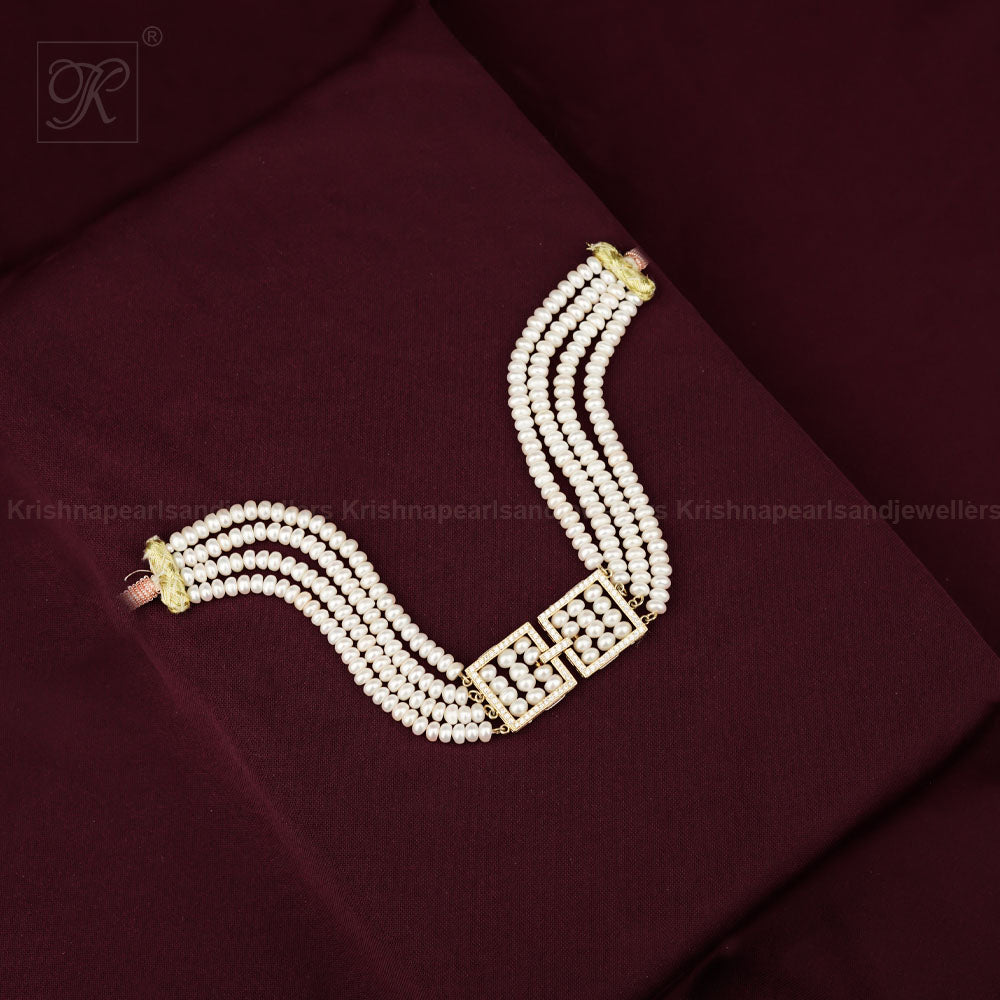 Majestic Heritage Pearl Choker with Ornate | Krishna Pearls and Jewellers
