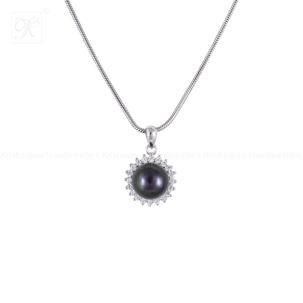 Mocha Glow Pearl Set –BROWN Pearls with CZ | Krishna Pearls and Jewellers