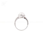 Modern Prestige: White Pearl Ring with | Krishna Pearls and Jewellers
