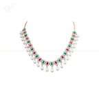 Golden Glamour Pearl Choker Set Freshwater | Krishna Pearls and Jewellers