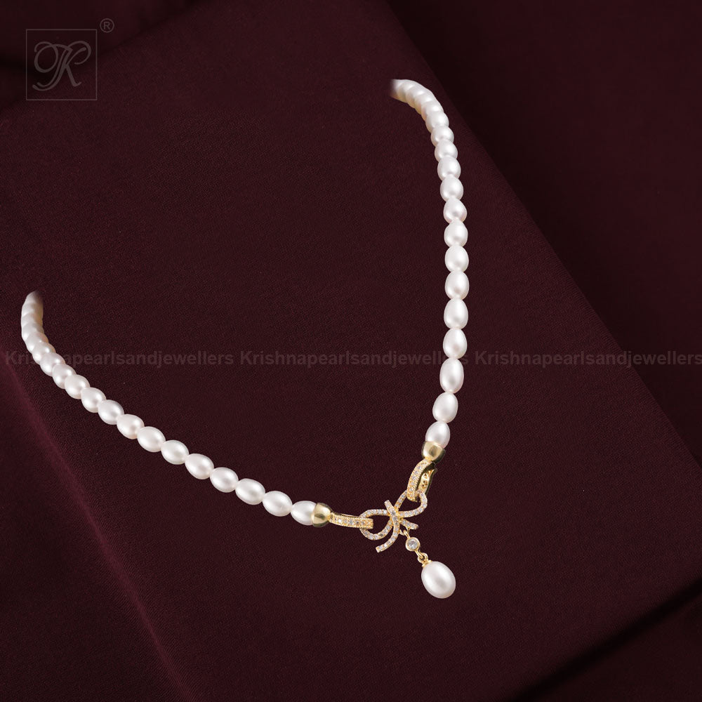 Golden Blossom Drop Pearl String Freshwater | Krishna Pearls and Jewellers