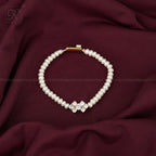Radiant Bloom: White Pearl Bracelet with | Krishna Pearls and Jewellers