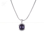 Midnight Halo Pearl Set – Black ROUND | Krishna Pearls and Jewellers