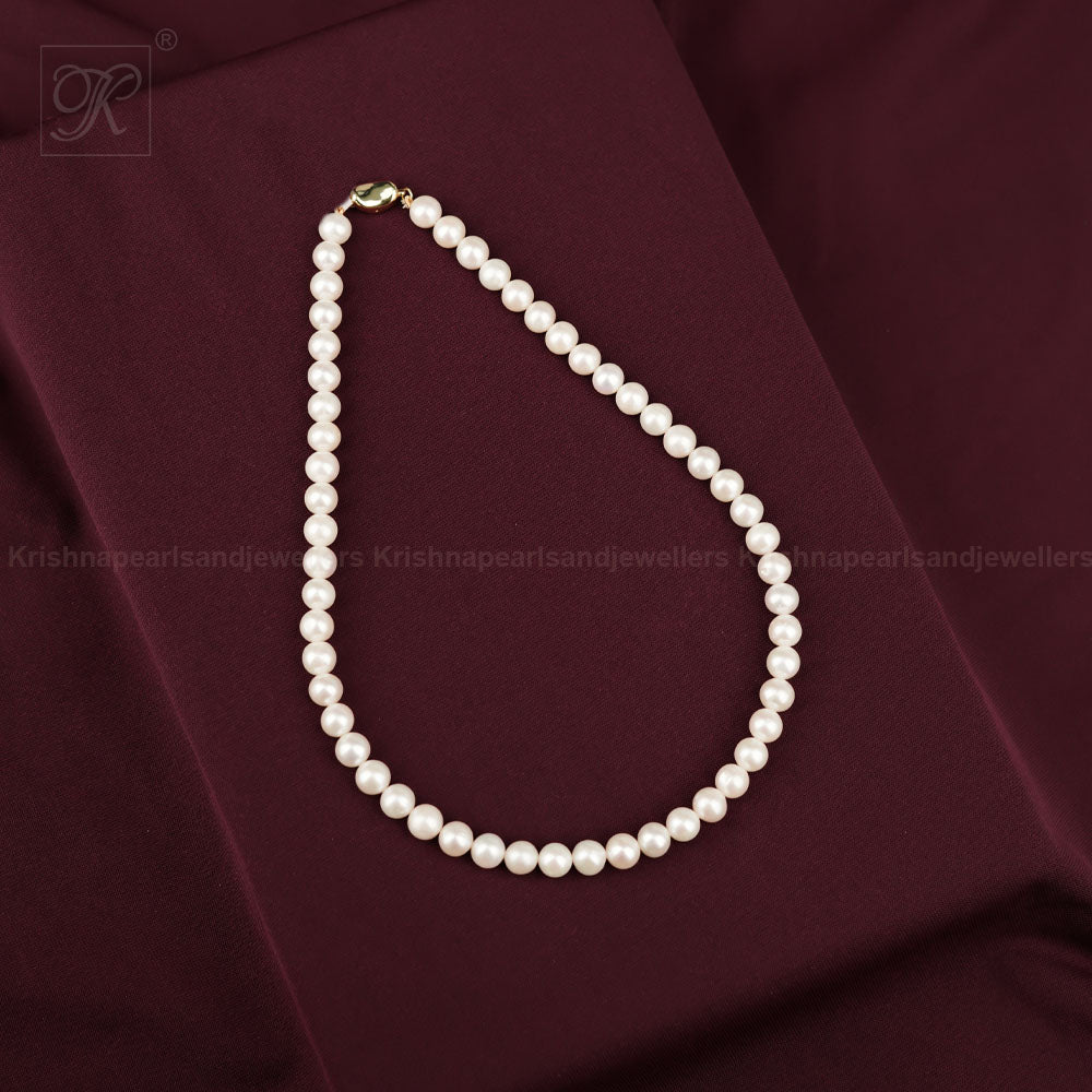 Elegant Single-Strand Large Round | Krishna Pearls and Jewellers