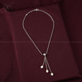 Trio Elegance: Silver Pendant Fancy string — view 1 — pearl jewellery — Krishna Pearls Hyderabad