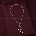 Trio Elegance: Silver Pendant Fancy string | Krishna Pearls and Jewellers