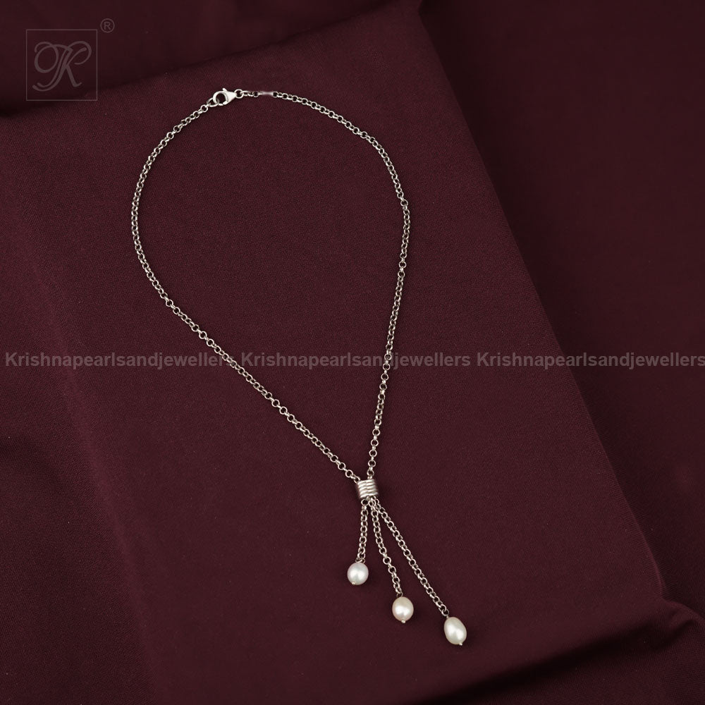 Trinity Elegance: Triple Pearl Drop Fancy | Krishna Pearls and Jewellers