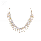 Crystal Royale Drop Pearl Necklace Set | Krishna Pearls and Jewellers