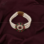 Elegant Pearl Bracelet with Multicolor | Krishna Pearls and Jewellers