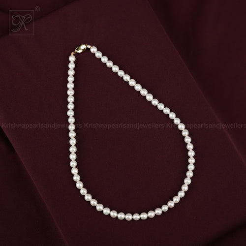 Classic White Round Pearl String – Elegant | Krishna Pearls and Jewellers