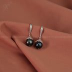 Silver Hanging Pearl Earrings with CZ | Krishna Pearls and Jewellers