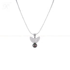 Black Pearl Wings Set Freshwater Pearl | Krishna Pearls and Jewellers