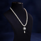 Elegant Freshwater Pearl Necklace & Earrings Set