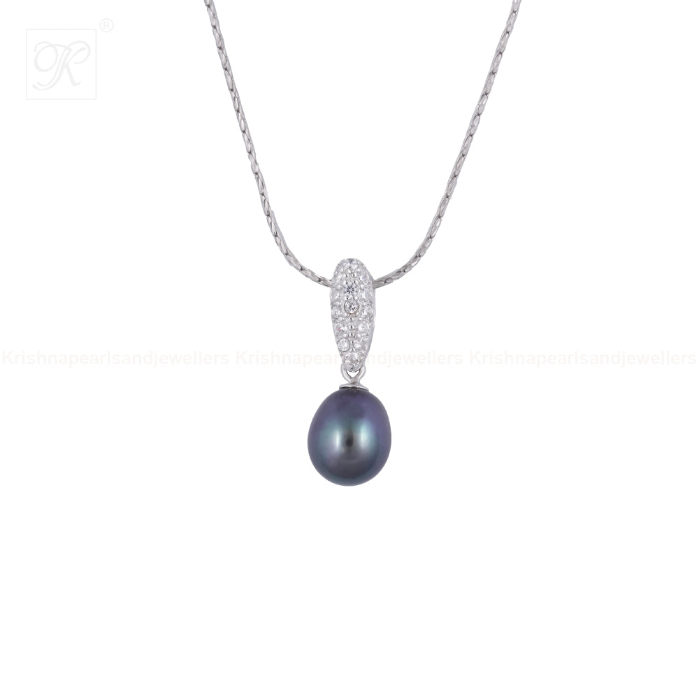 Midnight Leaf Pearl Set – Blue Teardrop | Krishna Pearls and Jewellers