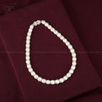 Classic Grace: White Pearl Necklace with | Krishna Pearls and Jewellers