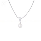 Radiant Trio CZ ROUND Pearl Set – Silver | Krishna Pearls and Jewellers