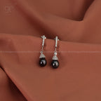 Silver-Colored Pearl with CZ Hanging | Krishna Pearls and Jewellers