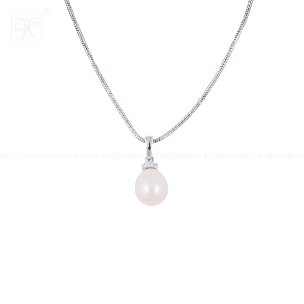 Classic Cream Drop Pearl Set Freshwater | Krishna Pearls and Jewellers