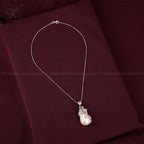 Nature's Glint: Baroque Pearl Pendant with | Krishna Pearls and Jewellers