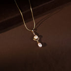 Celestial Pearl Drop Pendant & Earrings Set