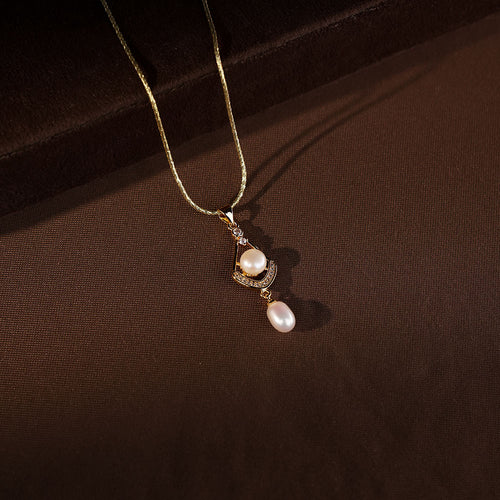 Celestial Pearl Drop Pendant & Earrings Set