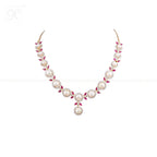 Pearl Bloom Gold-Tone Necklace Set | Krishna Pearls and Jewellers