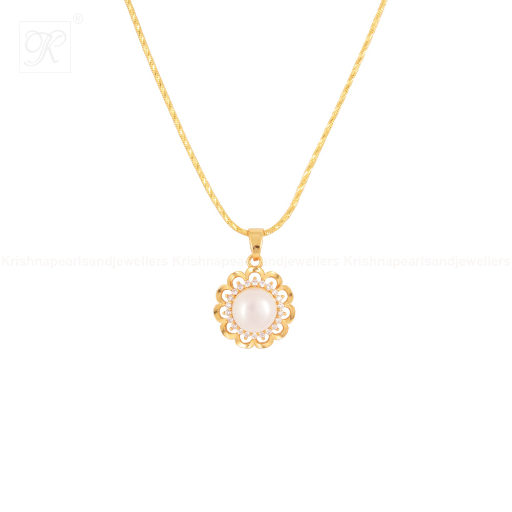Golden Blossom Pearl Set Freshwater Pearl | Krishna Pearls and Jewellers