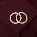 White Pearl Bangles with Gold-Tone Ends – | Krishna Pearls and Jewellers