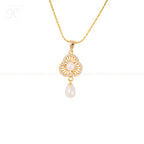 Royal Clover Pearl Drop Set Freshwater | Krishna Pearls and Jewellers