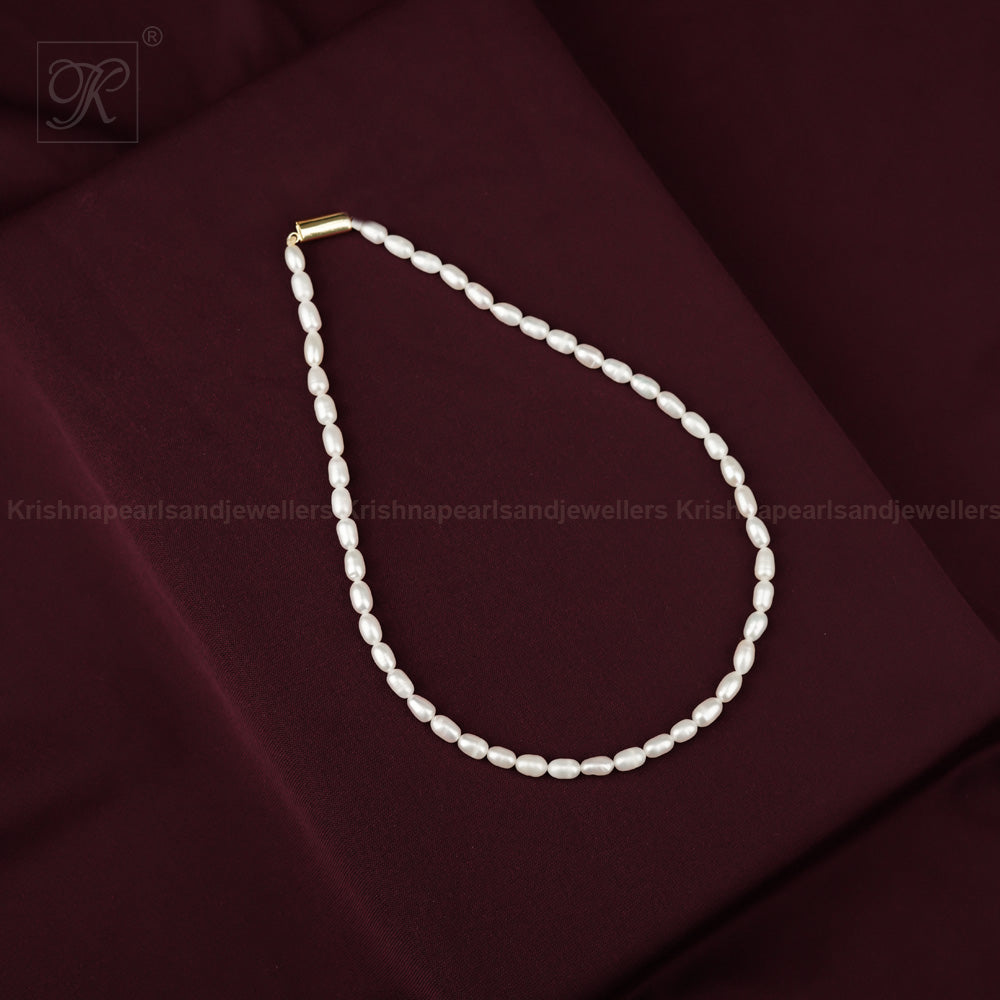 Elegant White Cultured Pearl String – | Krishna Pearls and Jewellers