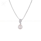 Ivory Grace Teardrop Pearl Set – CZ Paisley | Krishna Pearls and Jewellers