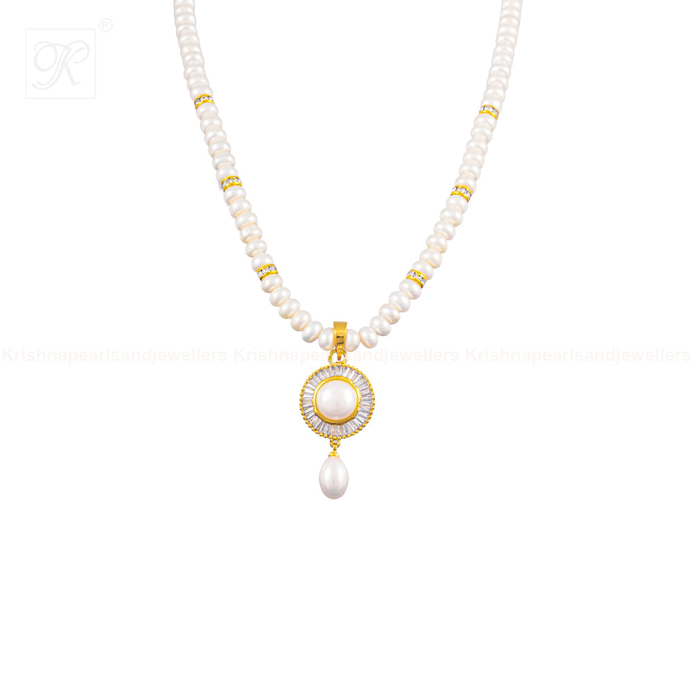 Regal Glow Pearl Jewelry Set Freshwater | Krishna Pearls and Jewellers