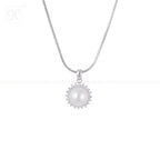 Halo Glow Pearl Set – Classic White Pearls | Krishna Pearls and Jewellers