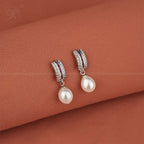 Vintage Charm White Pearl Drop Earrings | Krishna Pearls and Jewellers