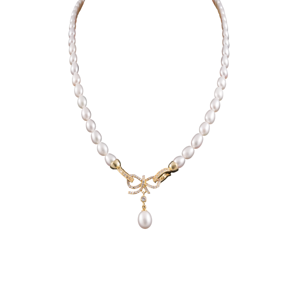 Golden Blossom Drop Pearl String Freshwater | Krishna Pearls and Jewellers