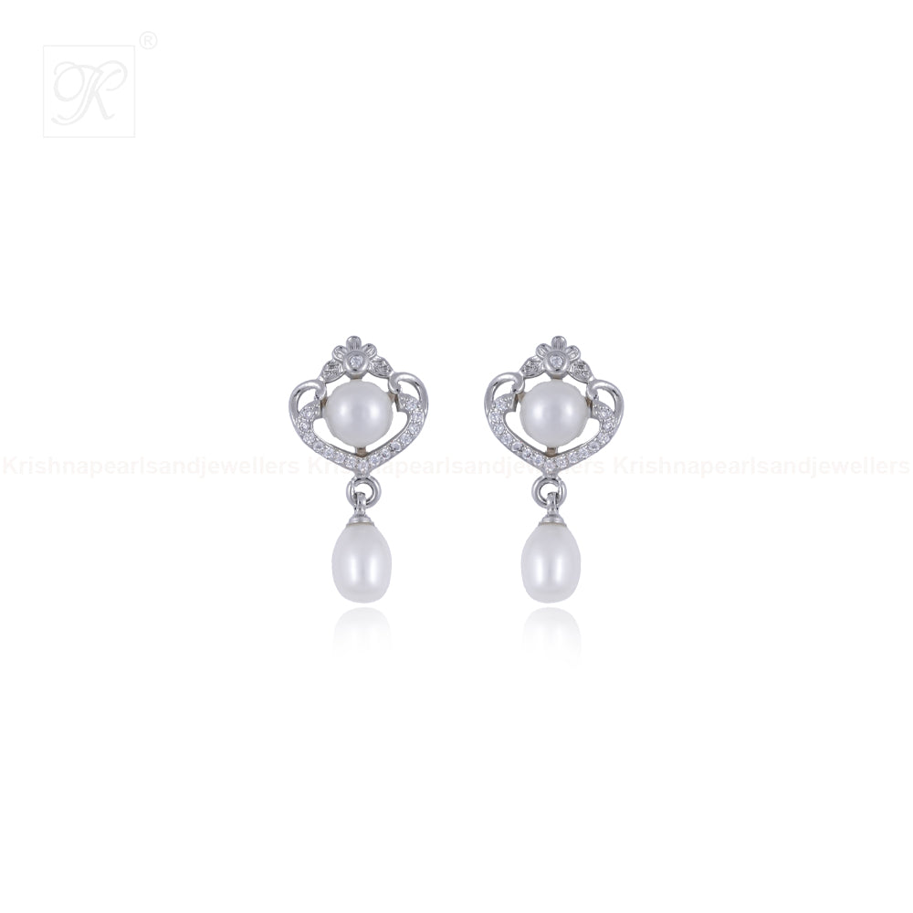 Regal Elegance White Pearl Jewelry Set | Krishna Pearls and Jewellers