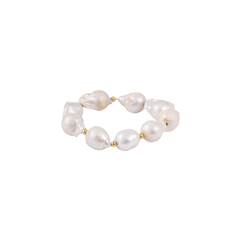 Organic Luxe: Baroque Pearl Bracelet with | Krishna Pearls and Jewellers