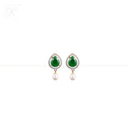 Regal Pearl and Green Stone Choker Set | Krishna Pearls and Jewellers