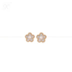 Golden Petal White Pearl Pendant & Earrings | Krishna Pearls and Jewellers