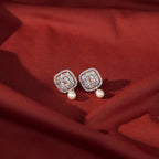 Princess Cut Crystal Pendant Pearl Jewelry for Women