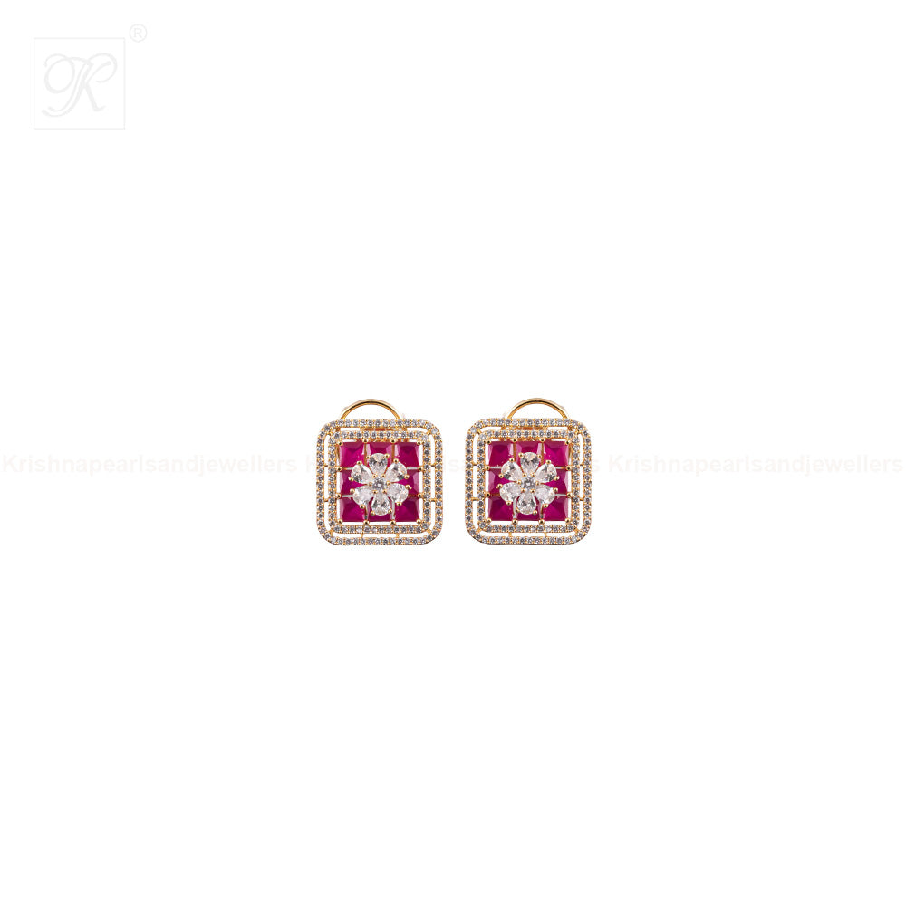 Flat Red With Cubic Zirconia Majesty Pearl | Krishna Pearls and Jewellers