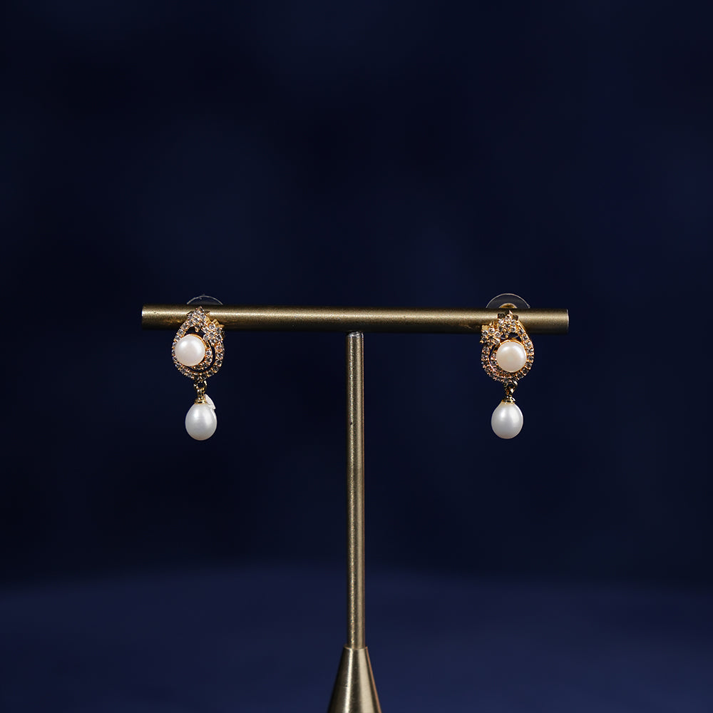 Freshwater Pearl Necklace & Earrings Set for Women