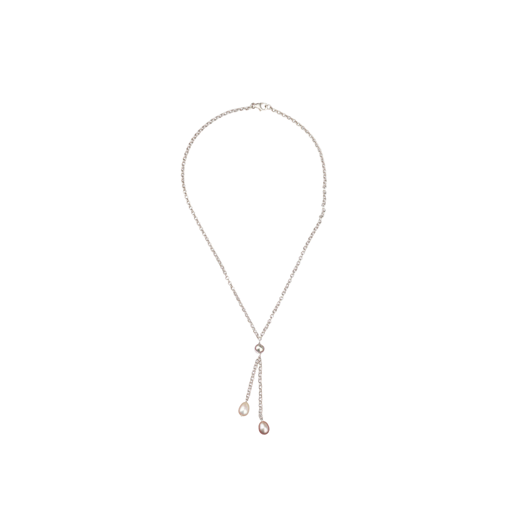 Dual Drop Grace: Adjustable Fancy string | Krishna Pearls and Jewellers